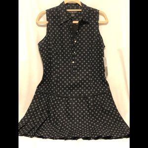 Ralph Lauren black w/cream circles tennis dress